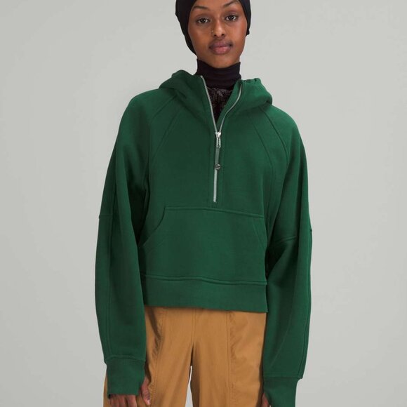 Lululemon Scuba Oversized Half-Zip Hoodie Everglade Green XS/S - Picture 1 of 5